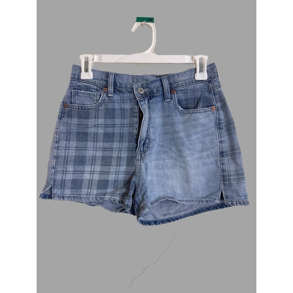 American Eagle Outfitters Highest Rise Mom Short Womens Size 0 Checkered Pattern